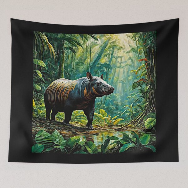 Item preview, Surreal Tapir in Vibrant Rain Forest Bulk #11 designed and sold by Helios Be. Lavsh.