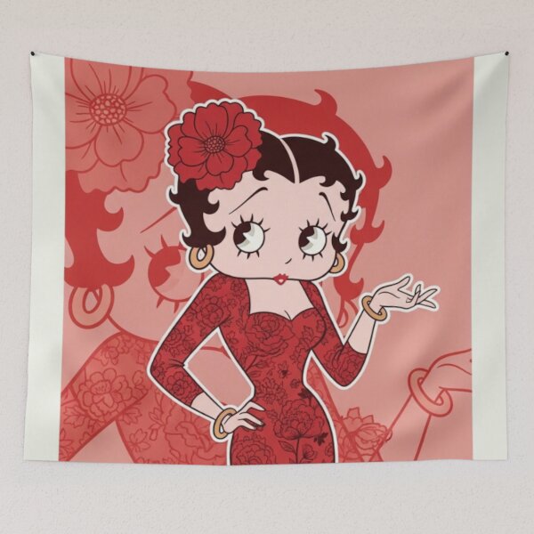 Item preview, Retro Red Rose Betty Boop designed and sold by LyssasMindArt.