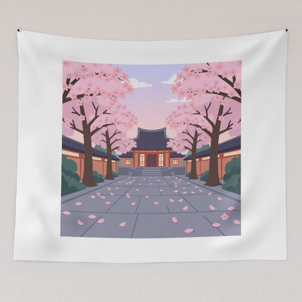 Item preview, Sakura Japan Aesthetic | Cherry Blossom Temple designed and sold by Hydravisions.