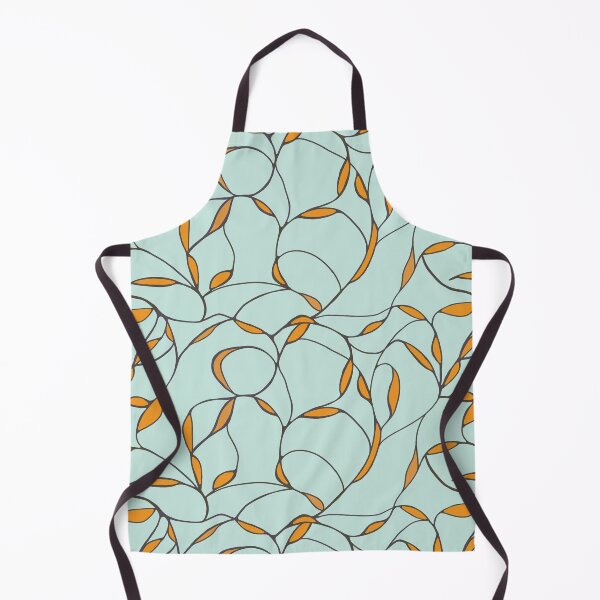 Item preview, Organic Vines Hand-Drawn Orange leaves designed and sold by phatlizzardart.