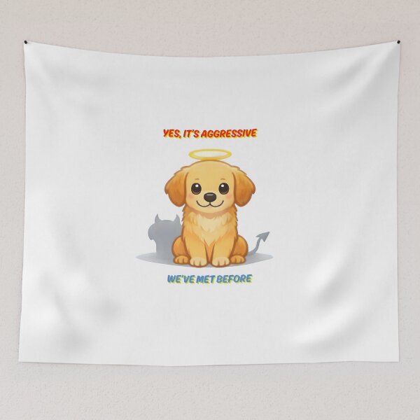 Item preview, Yes It’s Aggressive – Funny Vet Clinic Dog Humor Design designed and sold by Bettybee00.