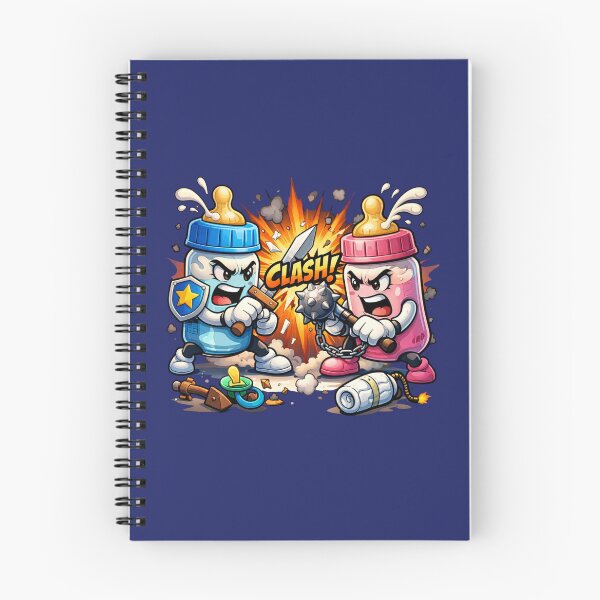 Item preview, Funny Baby Bottle Clash - Gender Reveal Battle Art designed and sold by VariusDesigns.