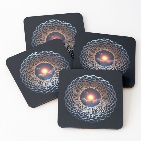 Item preview, Solar System Vortex Tunnel – Futuristic Cosmic Space Portal Art designed and sold by Uglyandcute.