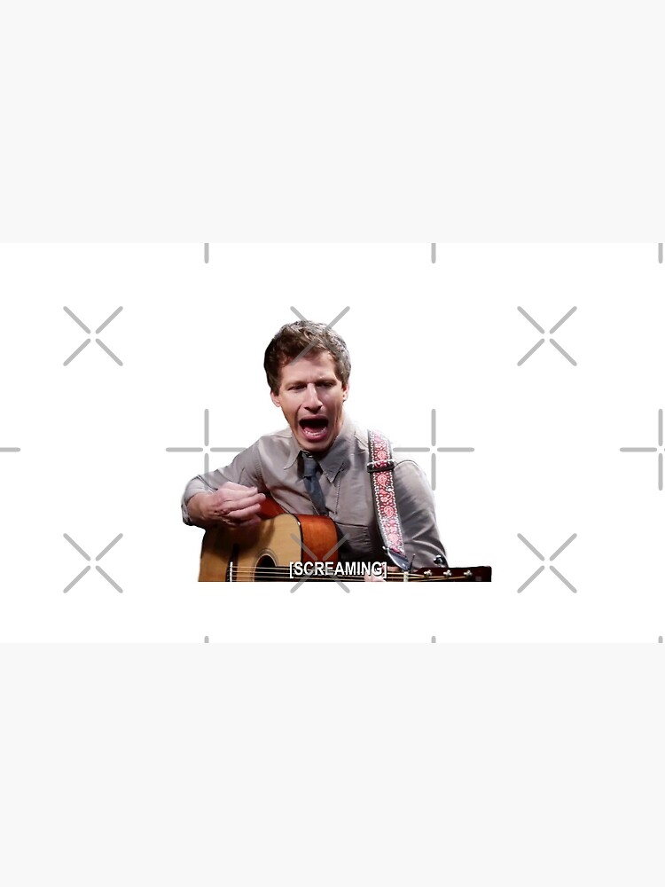 Thumbnail 6 of 6, Coffee Mug, Jake Peralta screaming with guitar designed and sold by ellalucy.