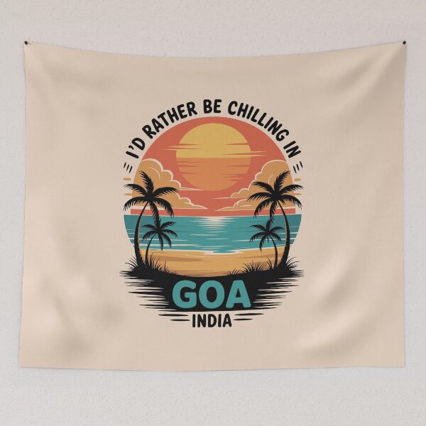 Item preview, Goa India Poster – Tropical Sunset Party Travel Wall Art designed and sold by paulo silveira.