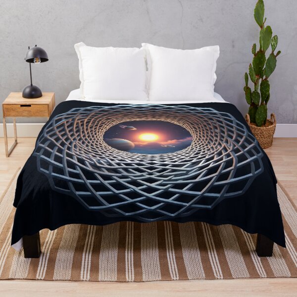 Item preview, Solar System Vortex Tunnel – Futuristic Cosmic Space Portal Art designed and sold by Uglyandcute.