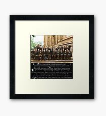 1927 Solvay Conference (spacetime bg), posters, prints Framed Print