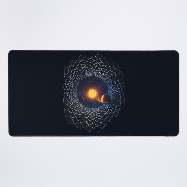 Item preview, Solar System Vortex Tunnel – Futuristic Cosmic Space Portal Art designed and sold by Uglyandcute.