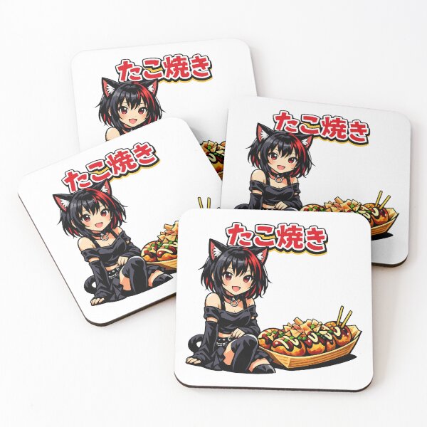 Item preview, Chica gato Anime Takoyaki designed and sold by GothCatHedral.