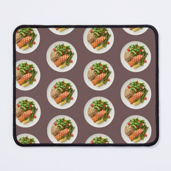 Item preview, Grilled Salmon Healthy Meal Plate designed and sold by PriyankaSonara.
