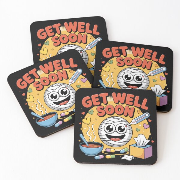 Item preview, Cheerful Bandaged Mummy Get Well Soon - Cute Recovery Cartoon designed and sold by Midnight Veil Designs.
