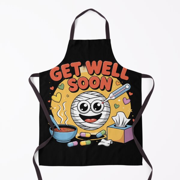 Item preview, Cheerful Bandaged Mummy Get Well Soon - Cute Recovery Cartoon designed and sold by Midnight Veil Designs.