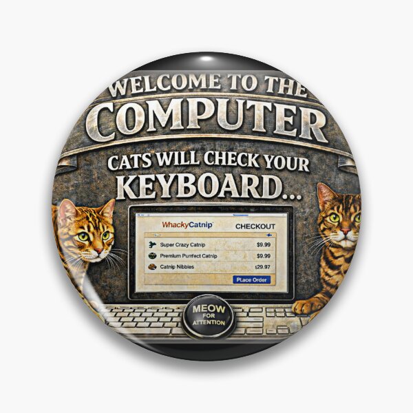 Item preview, Cat computer checkers  designed and sold by designbywhacky.