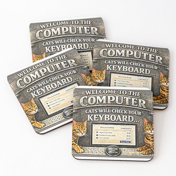 Item preview, Cat computer checkers  designed and sold by designbywhacky.