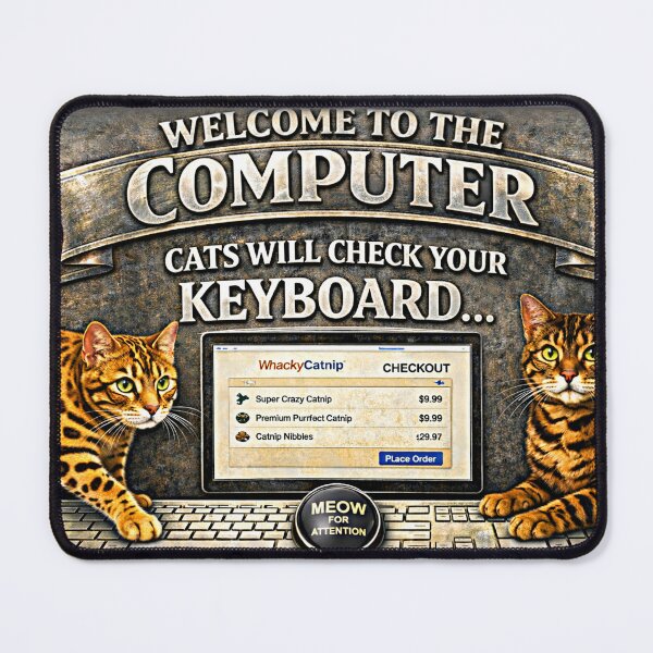 Item preview, Cat computer checkers designed and sold by designbywhacky.