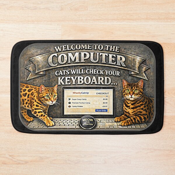 Item preview, Cat computer checkers  designed and sold by designbywhacky.