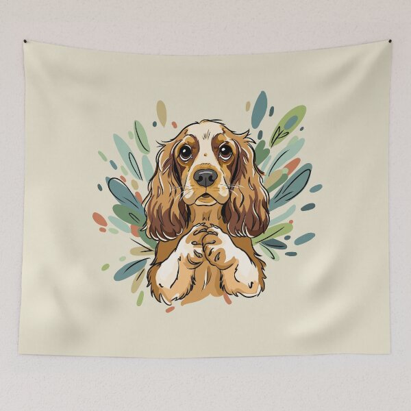Item preview, Adorable Cocker Spaniel in a begging position designed and sold by MartynaKanik.