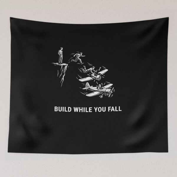 Item preview, Build While You Fall designed and sold by TheMindsetFuel.