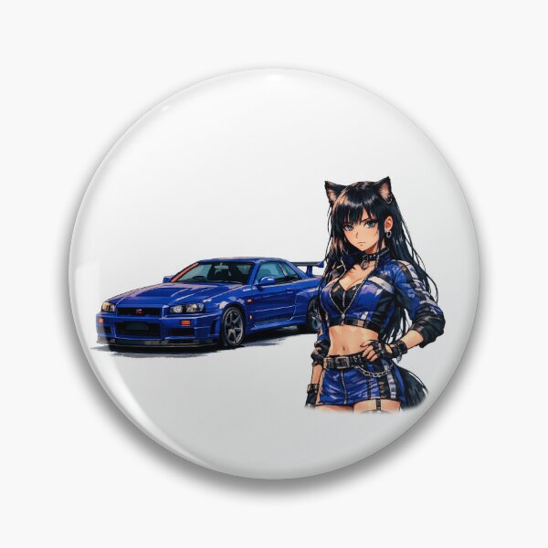 Item preview, Catgirl Anime Circuit Collection Nissan Skyline GT-R (No Logo) designed and sold by GothCatHedral.