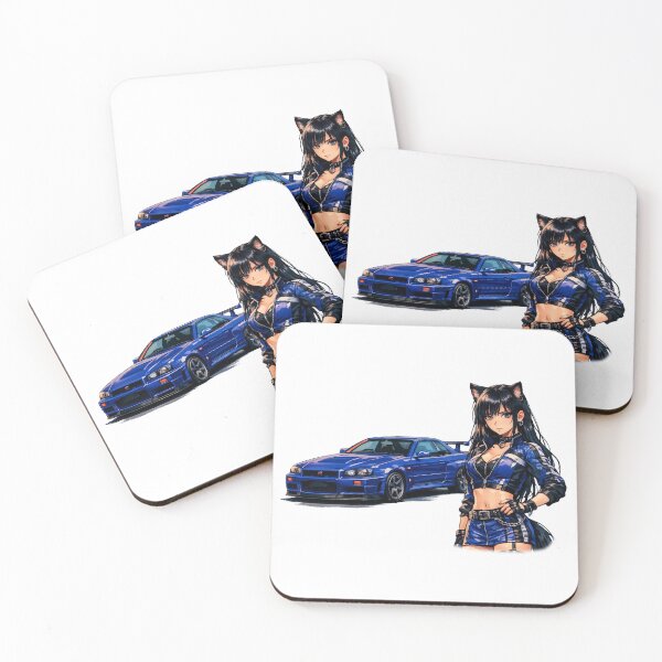 Item preview, Catgirl Anime Circuit Collection Nissan Skyline GT-R (No Logo) designed and sold by GothCatHedral.