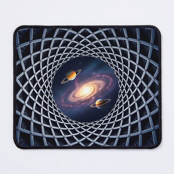 Item preview, Solar System Vortex Tunnel – Futuristic Cosmic Space Portal Art designed and sold by Uglyandcute.