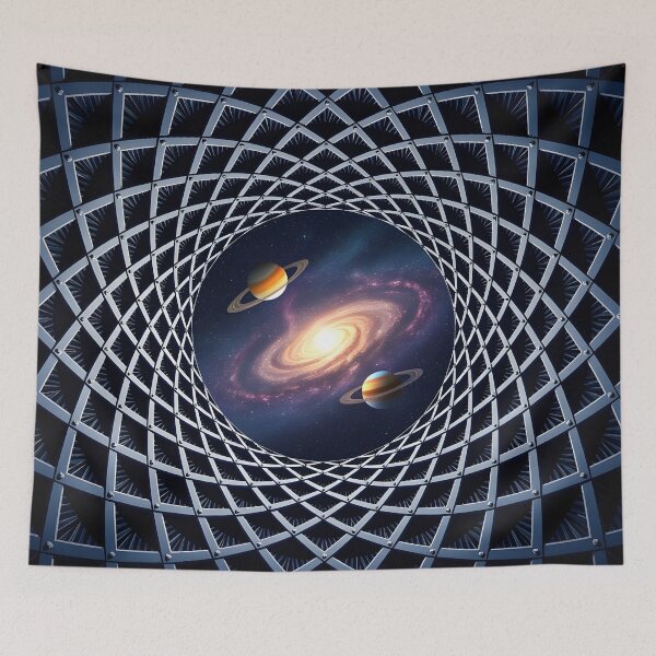 Item preview, Solar System Vortex Tunnel – Futuristic Cosmic Space Portal Art designed and sold by Uglyandcute.
