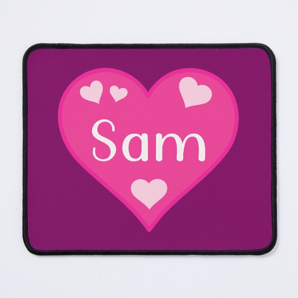Item preview, Sam Name Pink Heart designed and sold by Jeallan Designs.