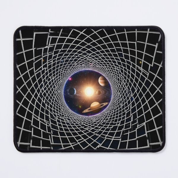 Item preview, Solar System Vortex Tunnel – Futuristic Cosmic Space Portal Art designed and sold by Uglyandcute.
