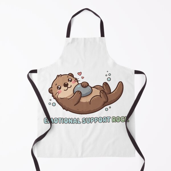 Item preview, Emotional Support Rock Cute Sea Otter Hugging designed and sold by Petzzz.