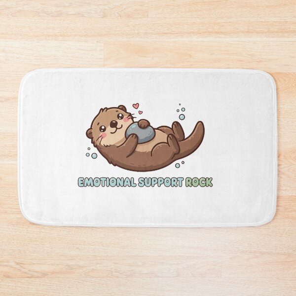 Item preview, Emotional Support Rock Cute Sea Otter Hugging designed and sold by Petzzz.