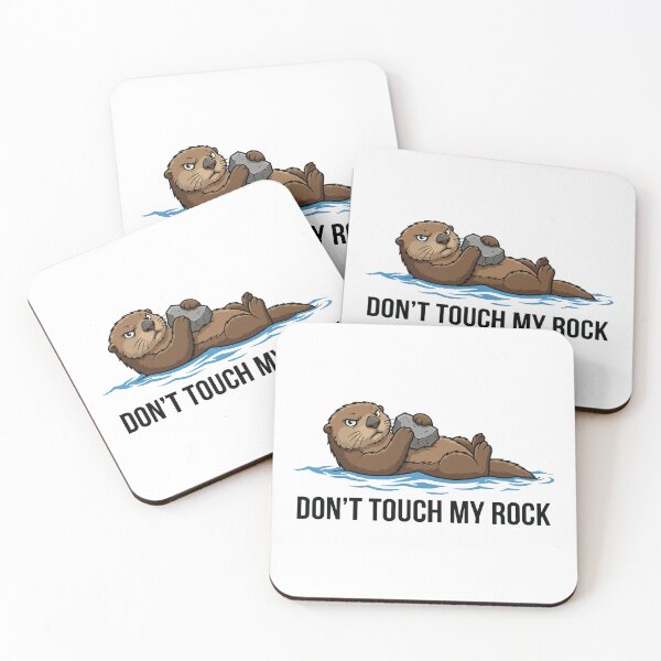 Item preview, Don't Touch My Rock Possessive Sea Otter designed and sold by Petzzz.