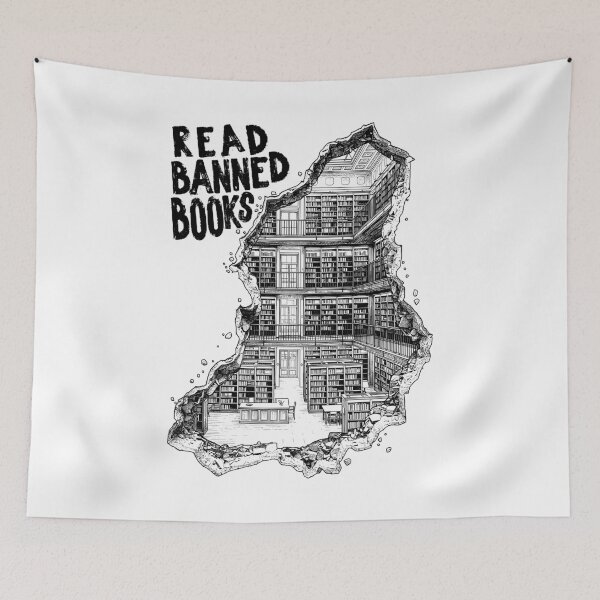 Item preview, Read Banned Books Funny Librarian Library Wall Graffiti designed and sold by GrandeDuc.