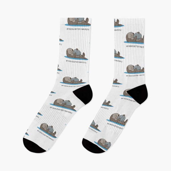 Item preview, My Rock Is Better Than People Sea Otter Introvert designed and sold by Petzzz.
