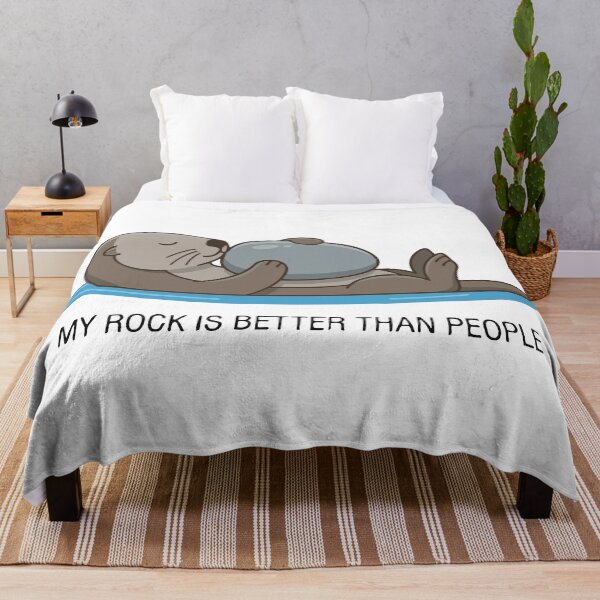 Item preview, My Rock Is Better Than People Sea Otter Introvert designed and sold by Petzzz.