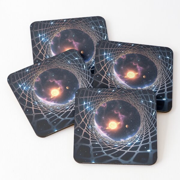 Item preview, Solar System Vortex Tunnel – Futuristic Cosmic Space Portal Art designed and sold by Uglyandcute.