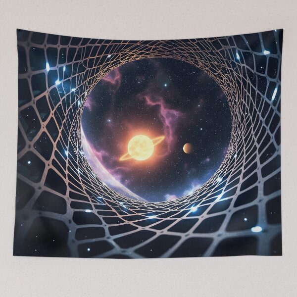 Item preview, Solar System Vortex Tunnel – Futuristic Cosmic Space Portal Art designed and sold by Uglyandcute.