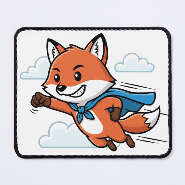 Item preview, Superhero Fox Flying Cartoon Art designed and sold by PriyankaSonara.
