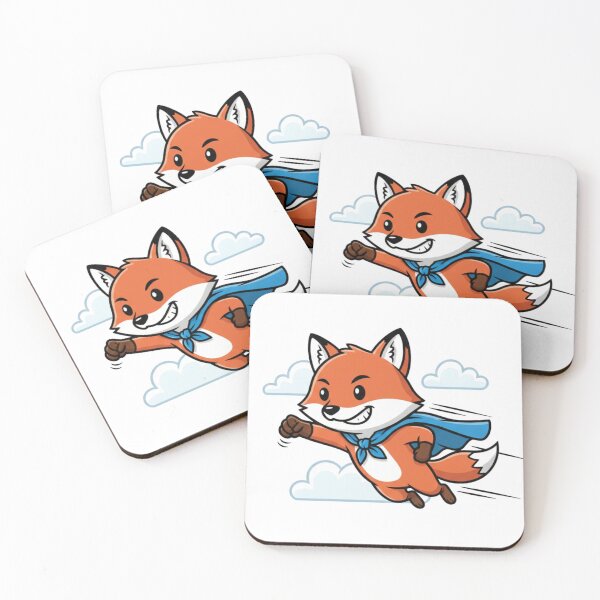 Item preview, Superhero Fox Flying Cartoon Art designed and sold by PriyankaSonara.
