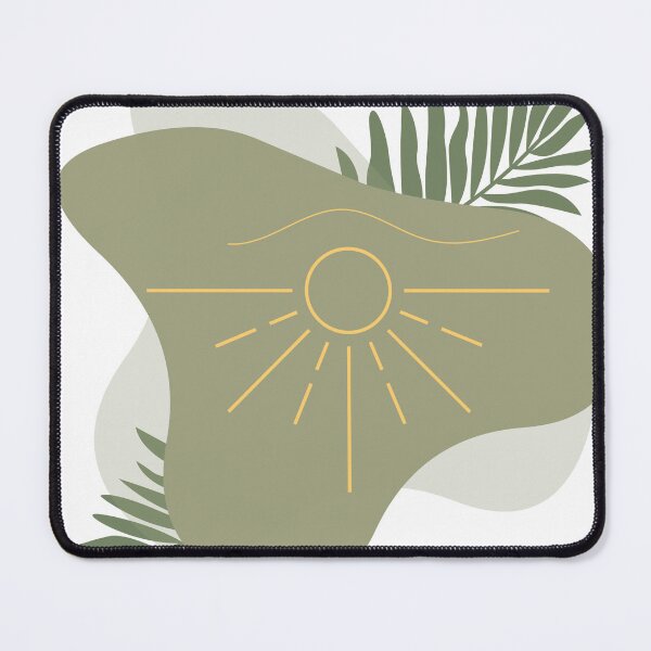 Item preview, Boho Sun Abstract Art Print – Minimalist Earthy Wall Decor with Botanical Leaves designed and sold by eachside-nik.