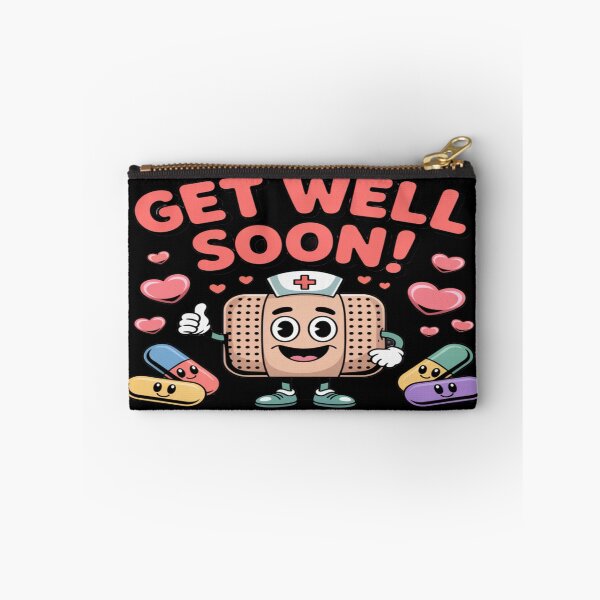 Item preview, Cute Nurse Bandage Get Well Soon - Thumbs Up Recovery Cartoon designed and sold by Midnight Veil Designs.