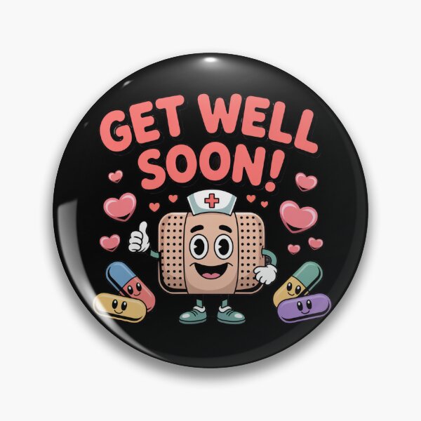 Item preview, Cute Nurse Bandage Get Well Soon - Thumbs Up Recovery Cartoon designed and sold by Midnight Veil Designs.