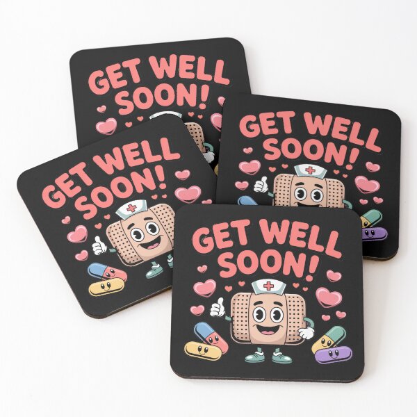 Item preview, Cute Nurse Bandage Get Well Soon - Thumbs Up Recovery Cartoon designed and sold by Midnight Veil Designs.