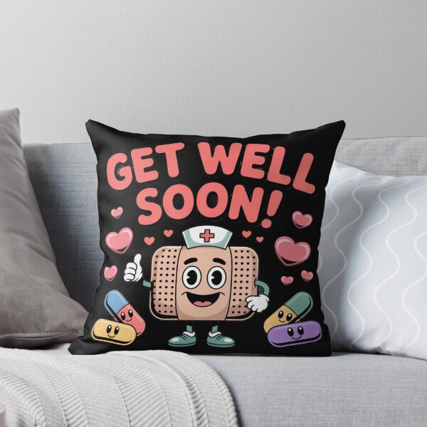 Item preview, Cute Nurse Bandage Get Well Soon - Thumbs Up Recovery Cartoon designed and sold by Midnight Veil Designs.