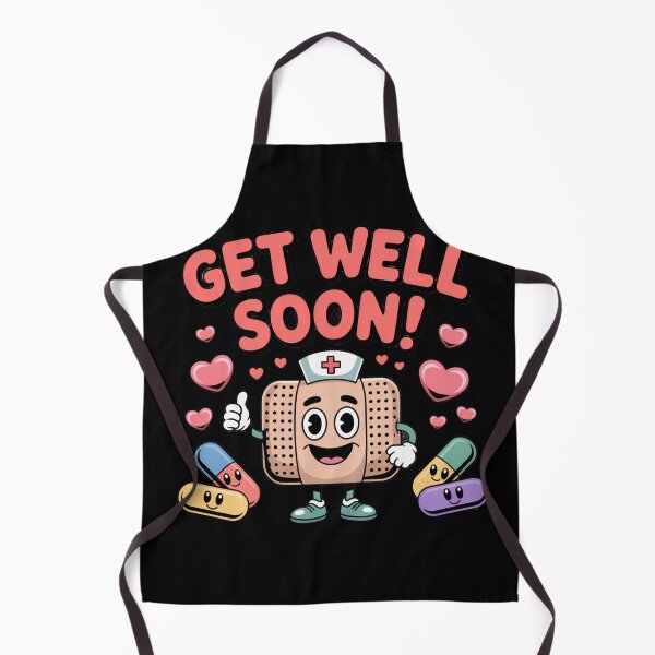 Item preview, Cute Nurse Bandage Get Well Soon - Thumbs Up Recovery Cartoon designed and sold by Midnight Veil Designs.