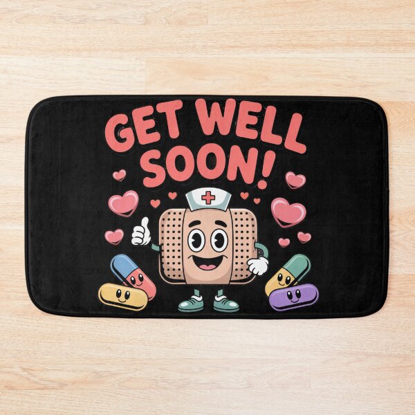Item preview, Cute Nurse Bandage Get Well Soon - Thumbs Up Recovery Cartoon designed and sold by Midnight Veil Designs.