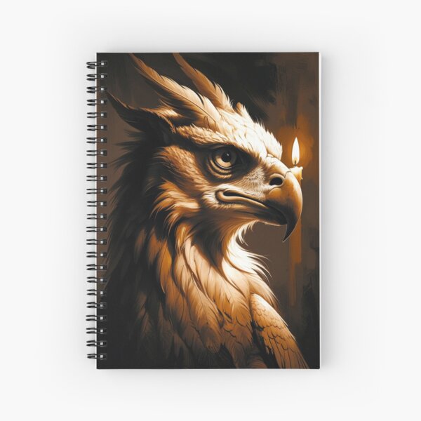 Item preview, Candlelit Griffin Portrait – Sepia Renaissance Fantasy designed and sold by semenol.