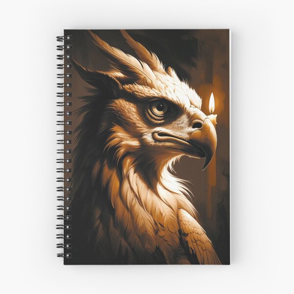 Item preview, Candlelit Griffin Portrait – Sepia Renaissance Fantasy designed and sold by semenol.