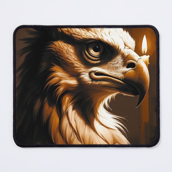 Item preview, Candlelit Griffin Portrait – Sepia Renaissance Fantasy designed and sold by semenol.