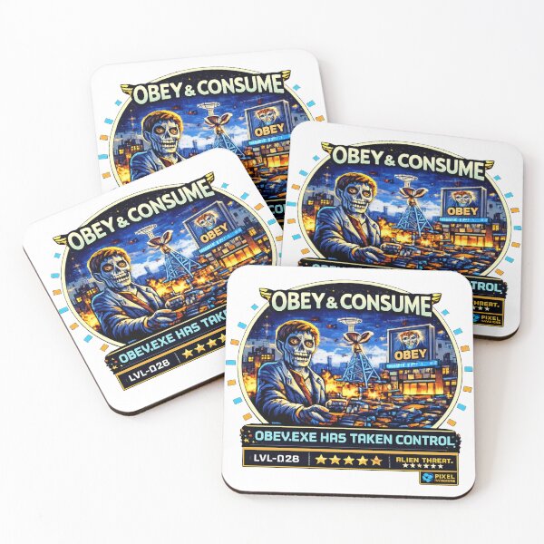 Item preview, They Live – Pixel Invasions Badge designed and sold by Xeiboo.