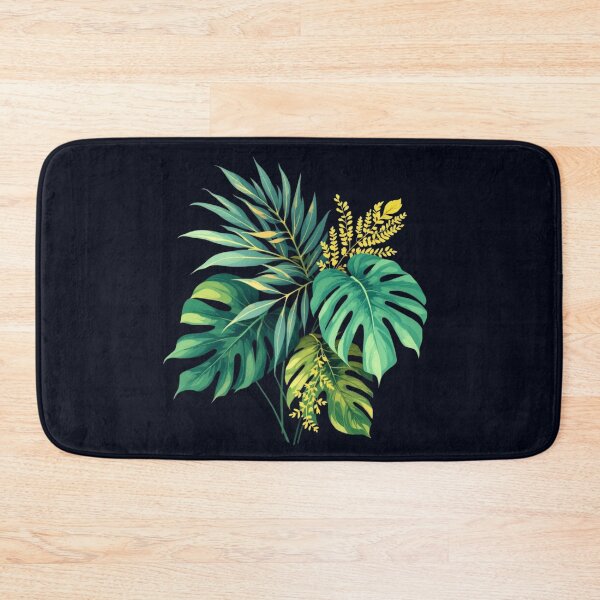 Item preview, Tropical Leaf Silhouette Abstract on Dark Background designed and sold by DesigntshirtWB.